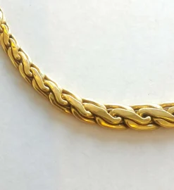 Collier or jaune, maille en S