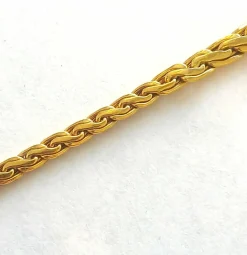 Collier or jaune, maille en S