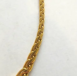 Collier or jaune, maille en S