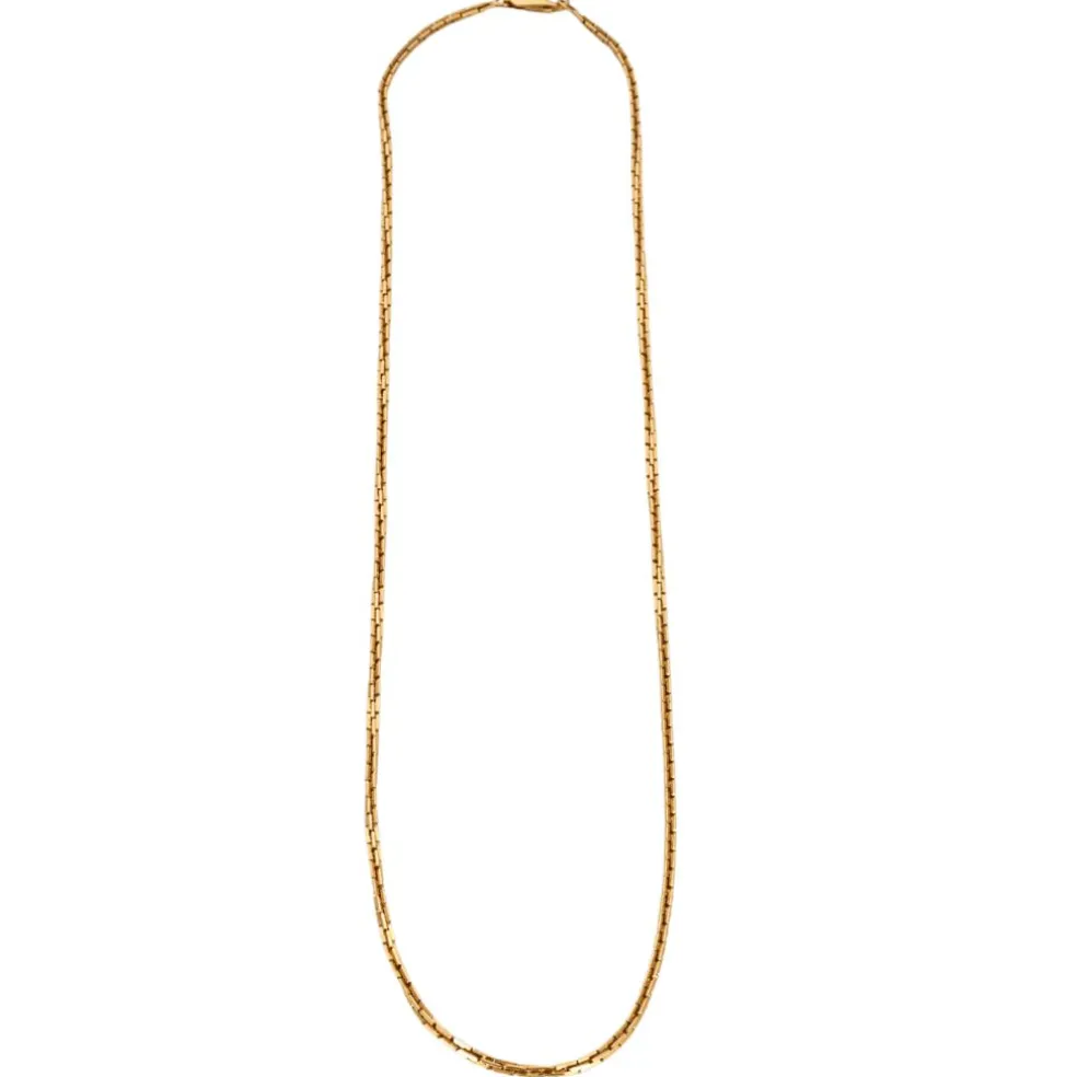 Collier or jaune maille forçat