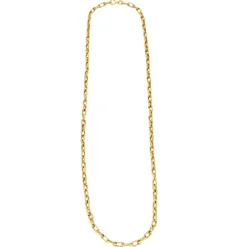 Collier or jaune maille forçat torsadée