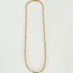 Collier or jaune maille forçat