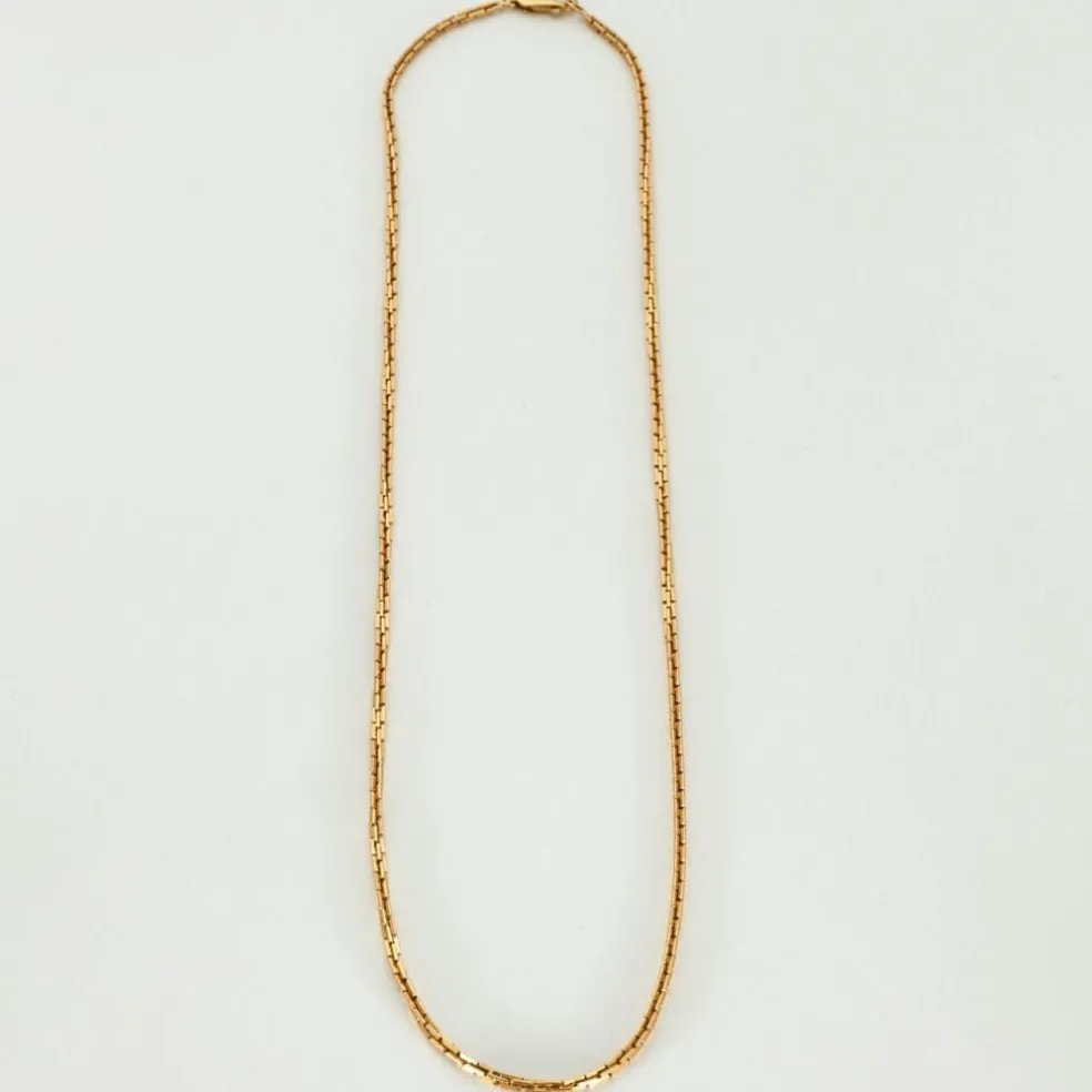 Collier or jaune maille forçat