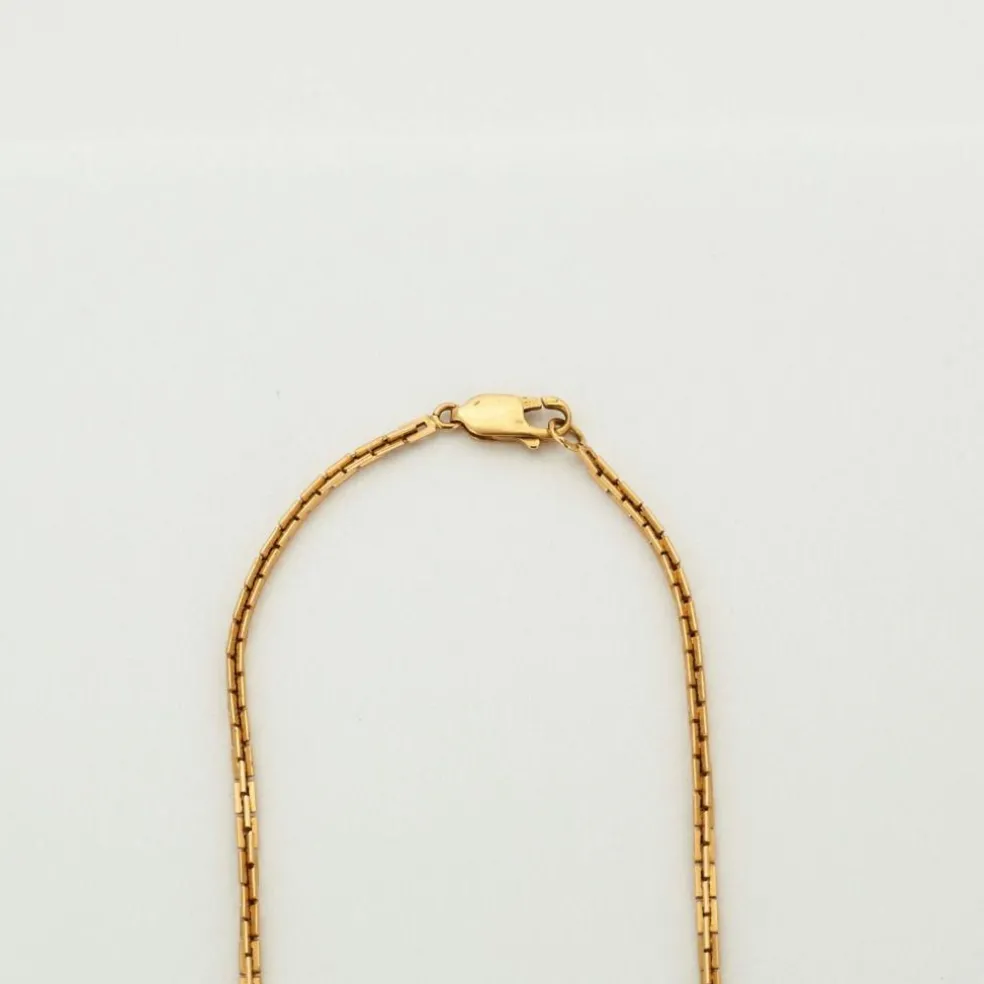 Collier or jaune maille forçat