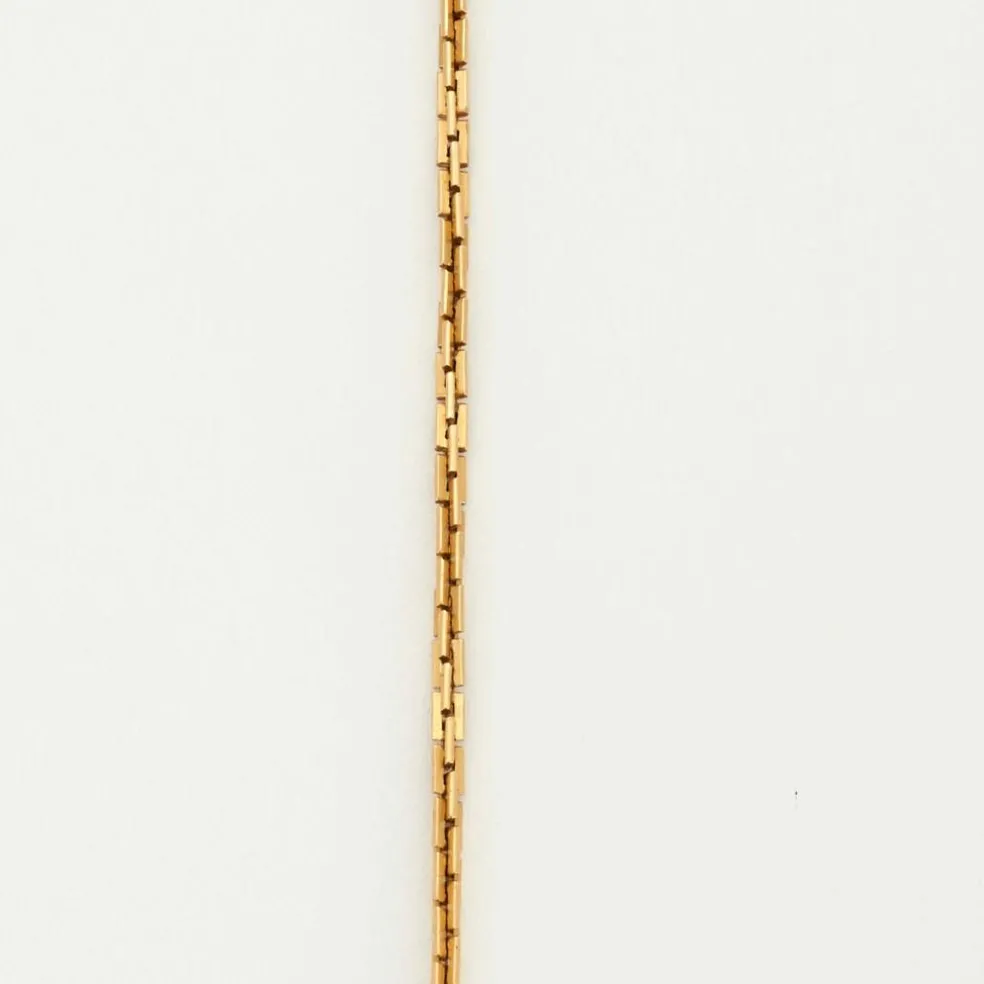 Collier or jaune maille forçat