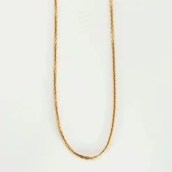 Collier or jaune maille forçat