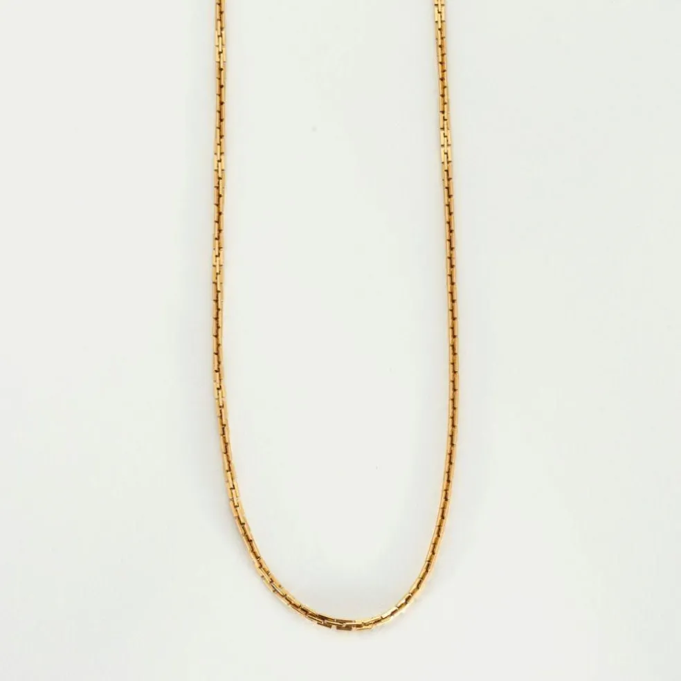 Collier or jaune maille forçat