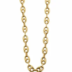 Collier Or jaune maille "Grain de café"