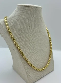 Collier Or Jaune Maille Grain de Riz