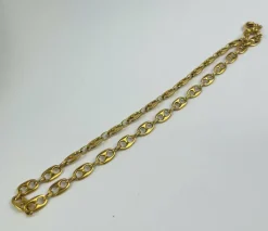 Collier Or Jaune Maille Grain de Café