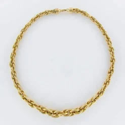 Collier or jaune maille imbriquée