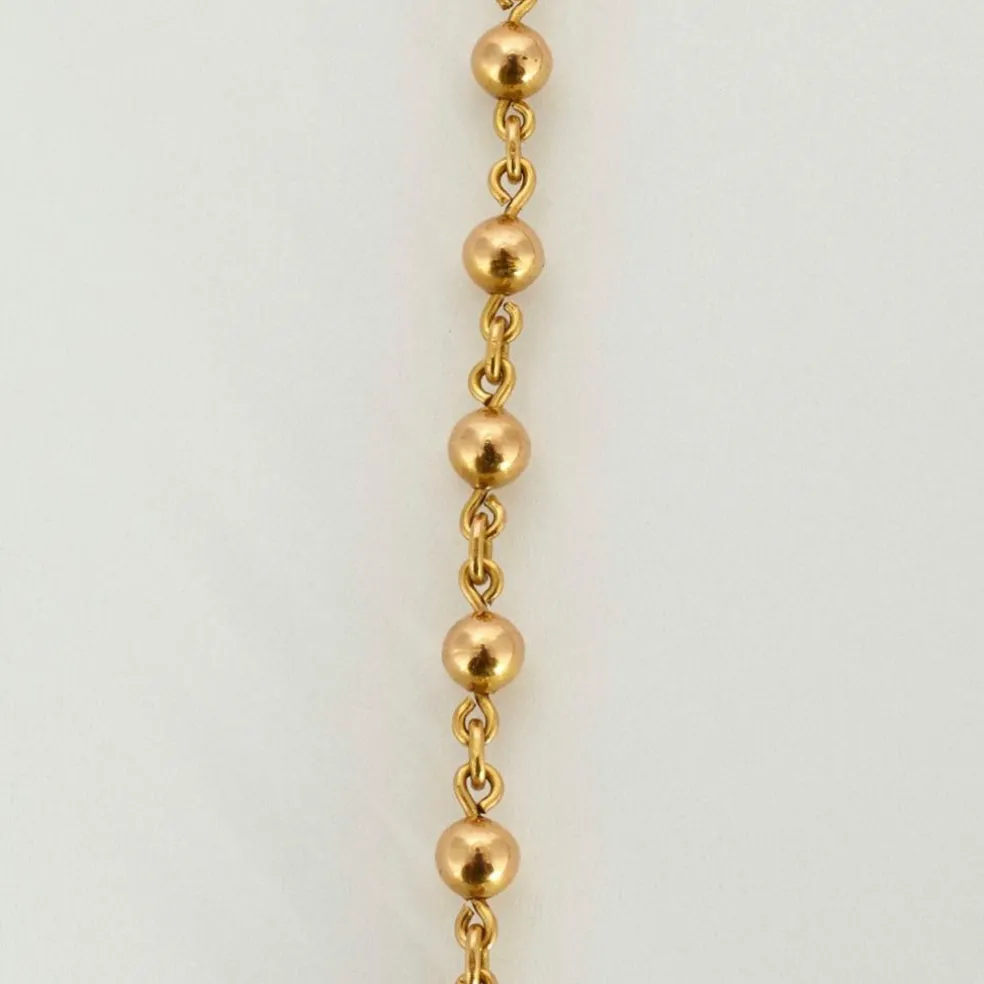 Collier or jaune maille marseillaise