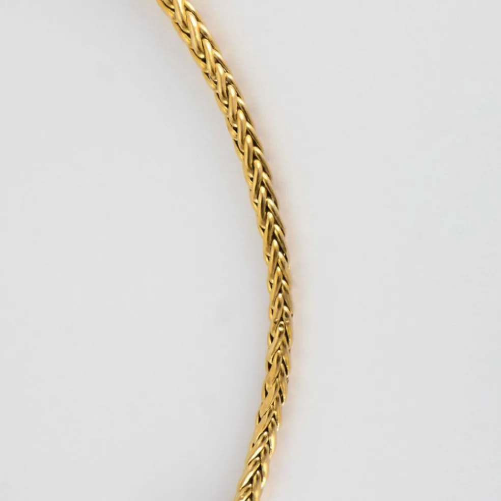 Collier Or Jaune Maille Palmier