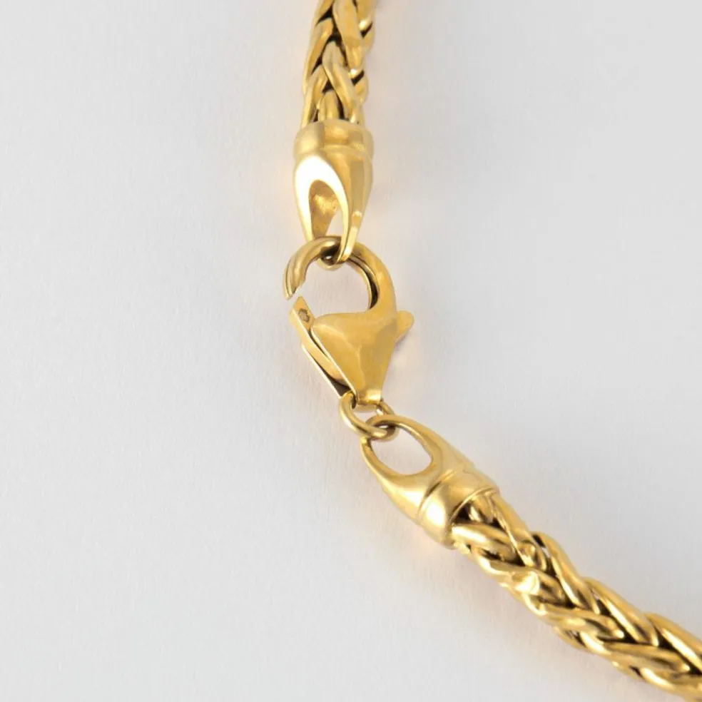 Collier Or Jaune Maille Palmier