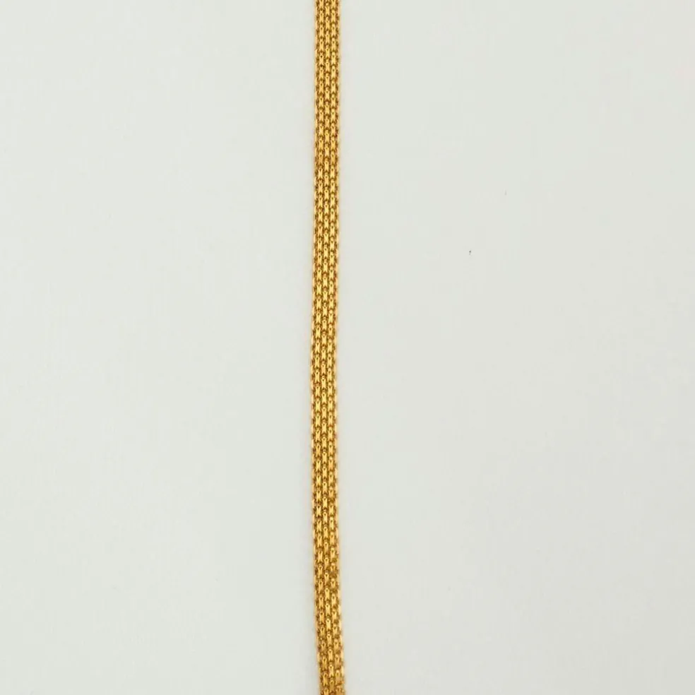 Collier or jaune maille paillasson