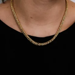 Collier Or Jaune Maille Palmier