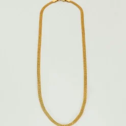 Collier or jaune maille paillasson