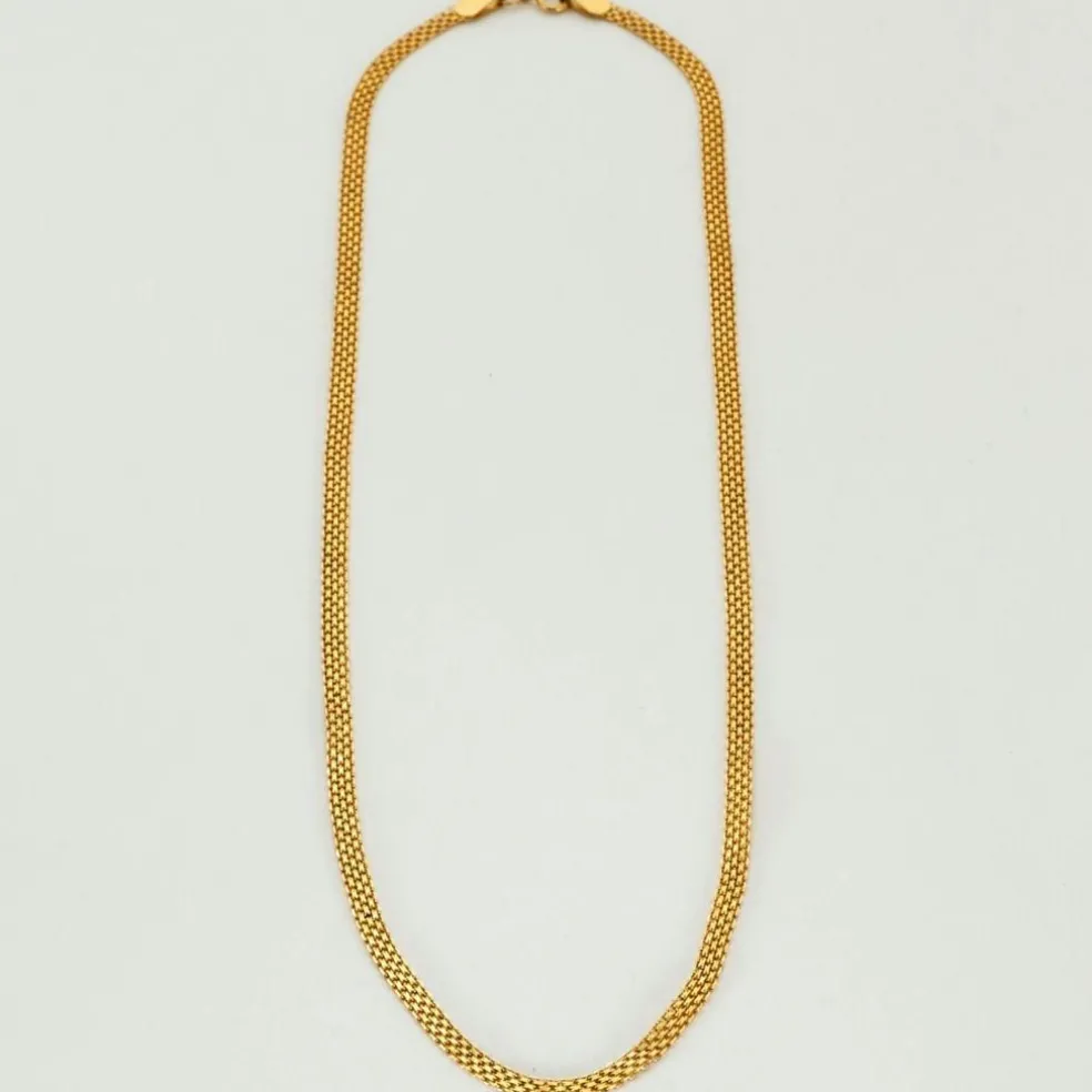 Collier or jaune maille paillasson