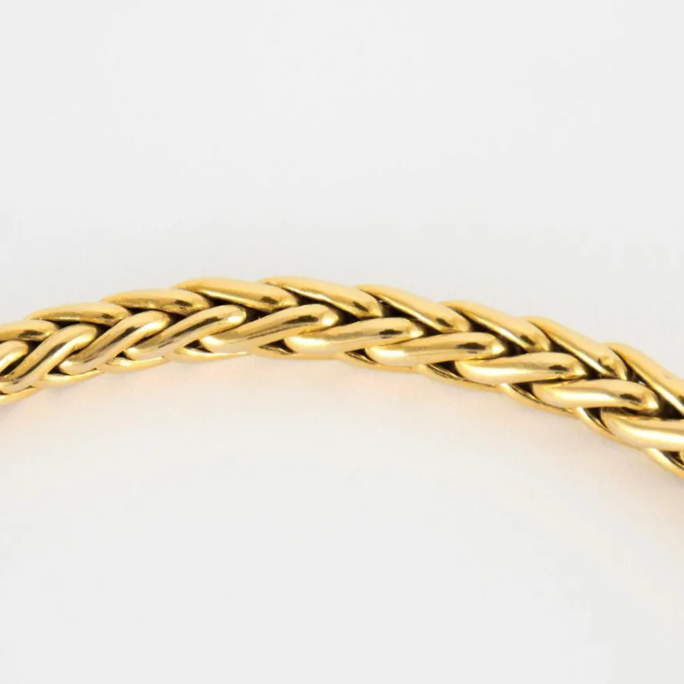 Collier Or Jaune Maille Palmier