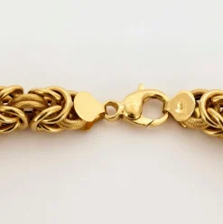 Collier or jaune maille royale 4 Faces