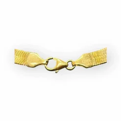 Collier or jaune maille serpent