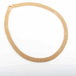 COLLIER OR JAUNE MAILLE TRESSEE
