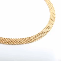 COLLIER OR JAUNE MAILLE TRESSEE