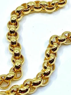 Collier or jaune mailles rondes