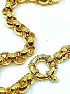 Collier or jaune mailles rondes