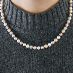 Collier or jaune Perles de Culture