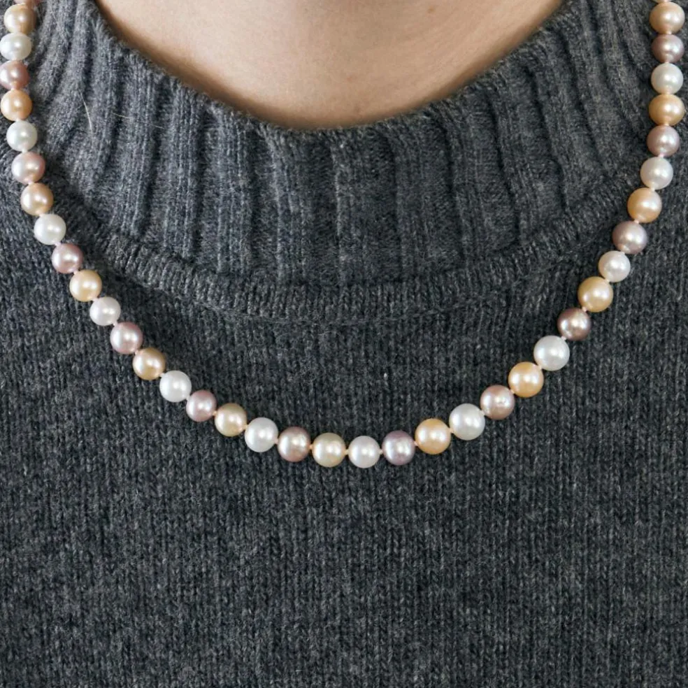 Collier or jaune Perles de Culture
