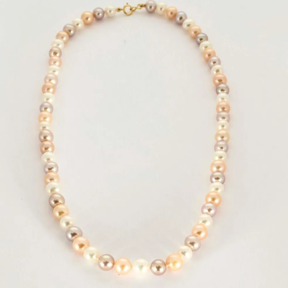 Collier or jaune Perles de Culture