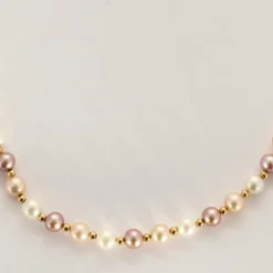 Collier or jaune perles de culture