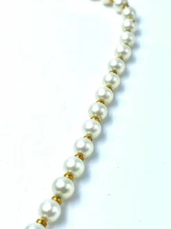 Collier Or jaune Perles Saphir cabochon
