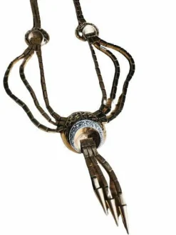 Collier or jaune, platine et diamants