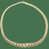 Collier or jaune ras de cou