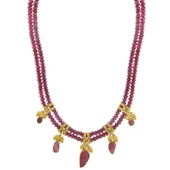 Collier Or jaune Rubis