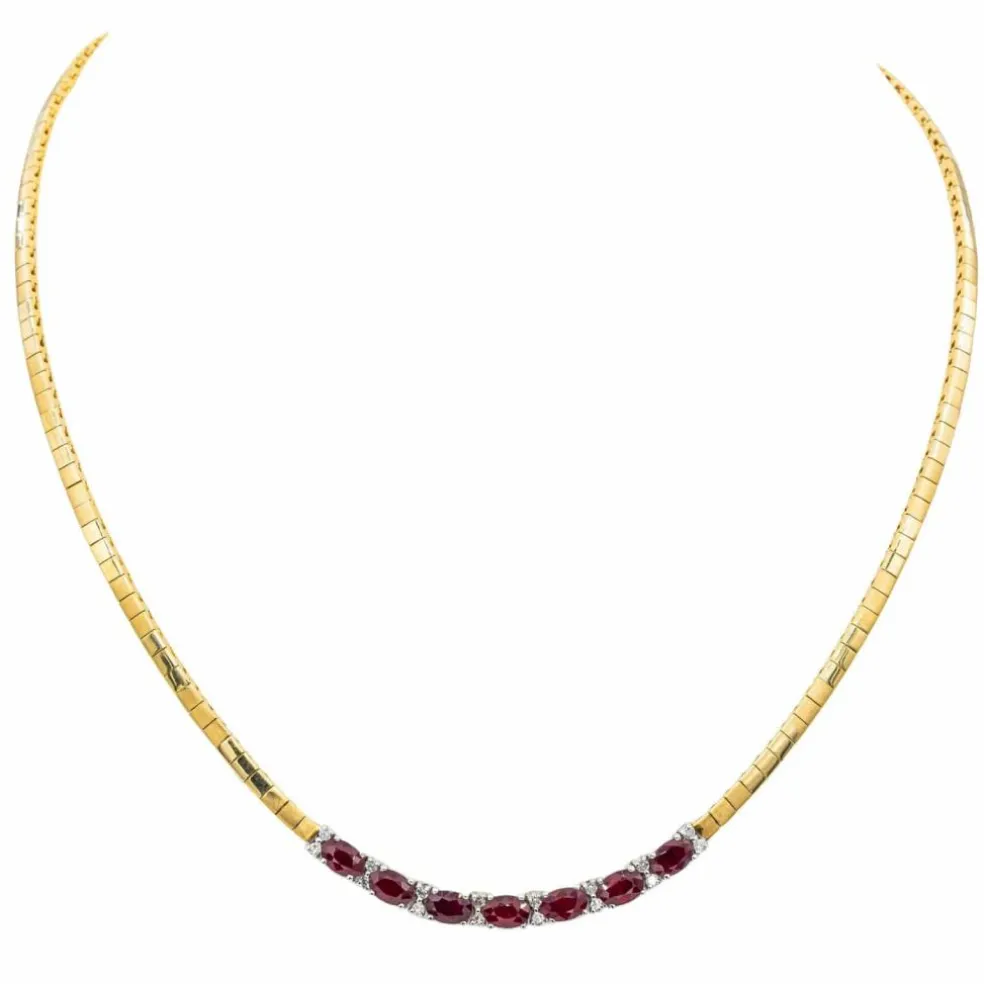 Collier Or jaune Rubis