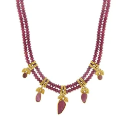 Collier Or jaune Rubis