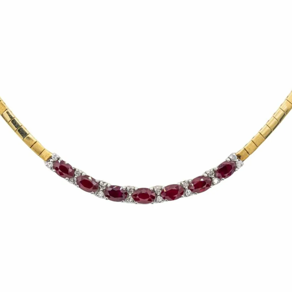 Collier Or jaune Rubis