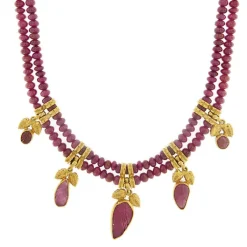 Collier Or jaune Rubis