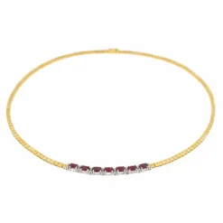 Collier Or jaune Rubis