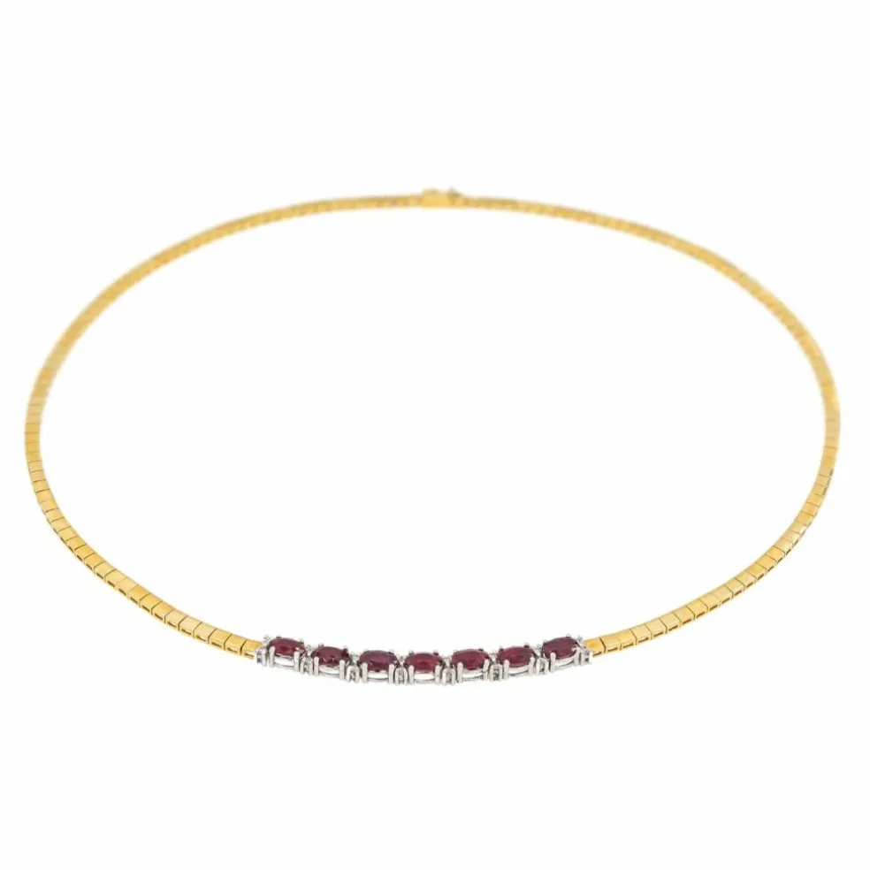 Collier Or jaune Rubis