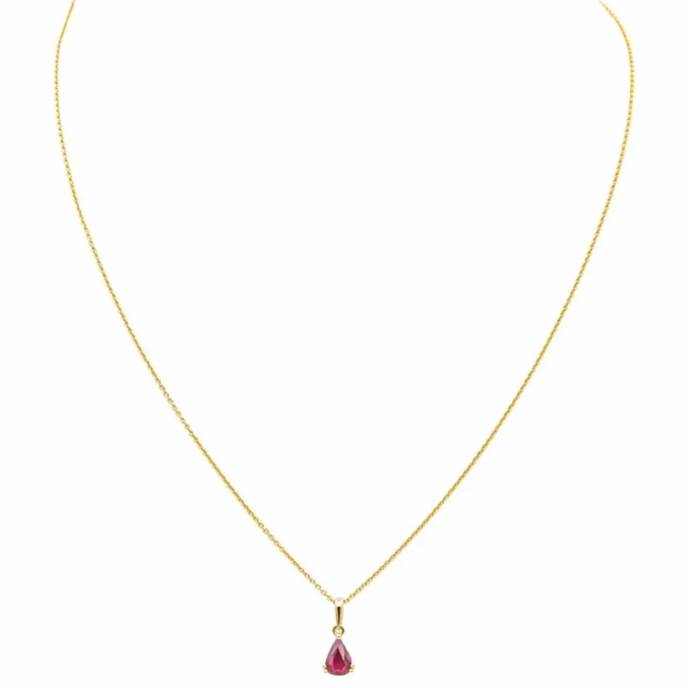 Collier Or jaune Rubis