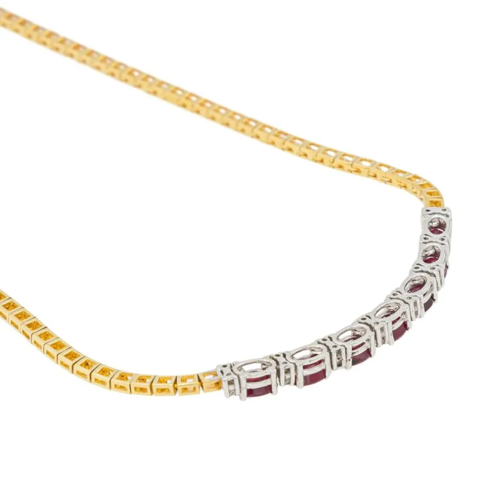 Collier Or jaune Rubis