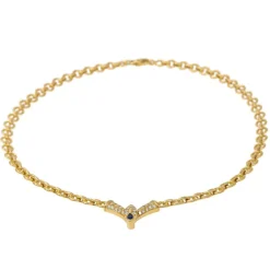 Collier Or jaune Saphir