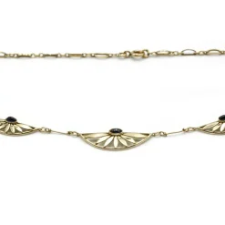 Collier or jaune saphirs