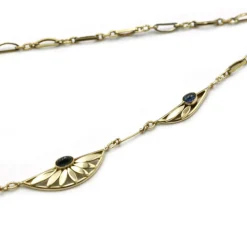 Collier or jaune saphirs
