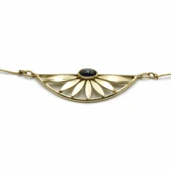Collier or jaune saphirs
