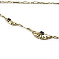 Collier or jaune saphirs